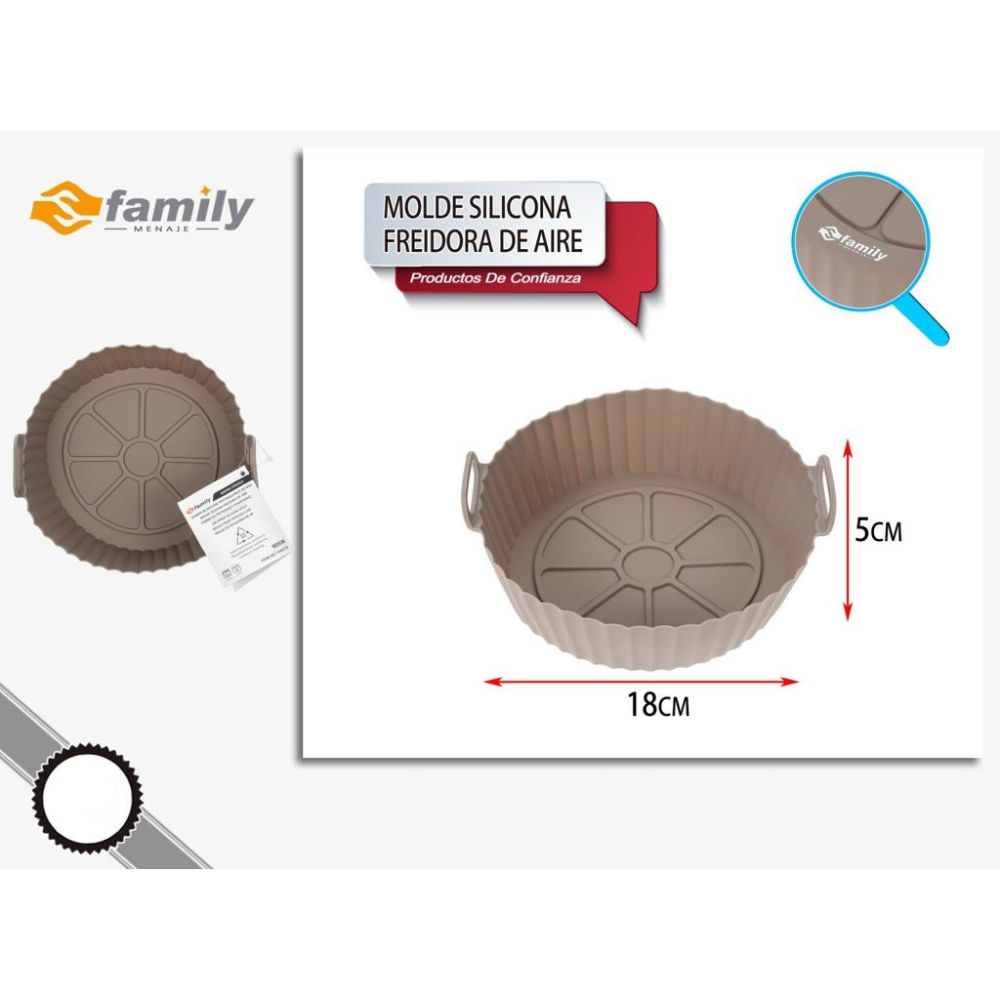 Sfamily Stampo in Silicone per Friggitrice ad Aria - Ø18x5cmS Family
