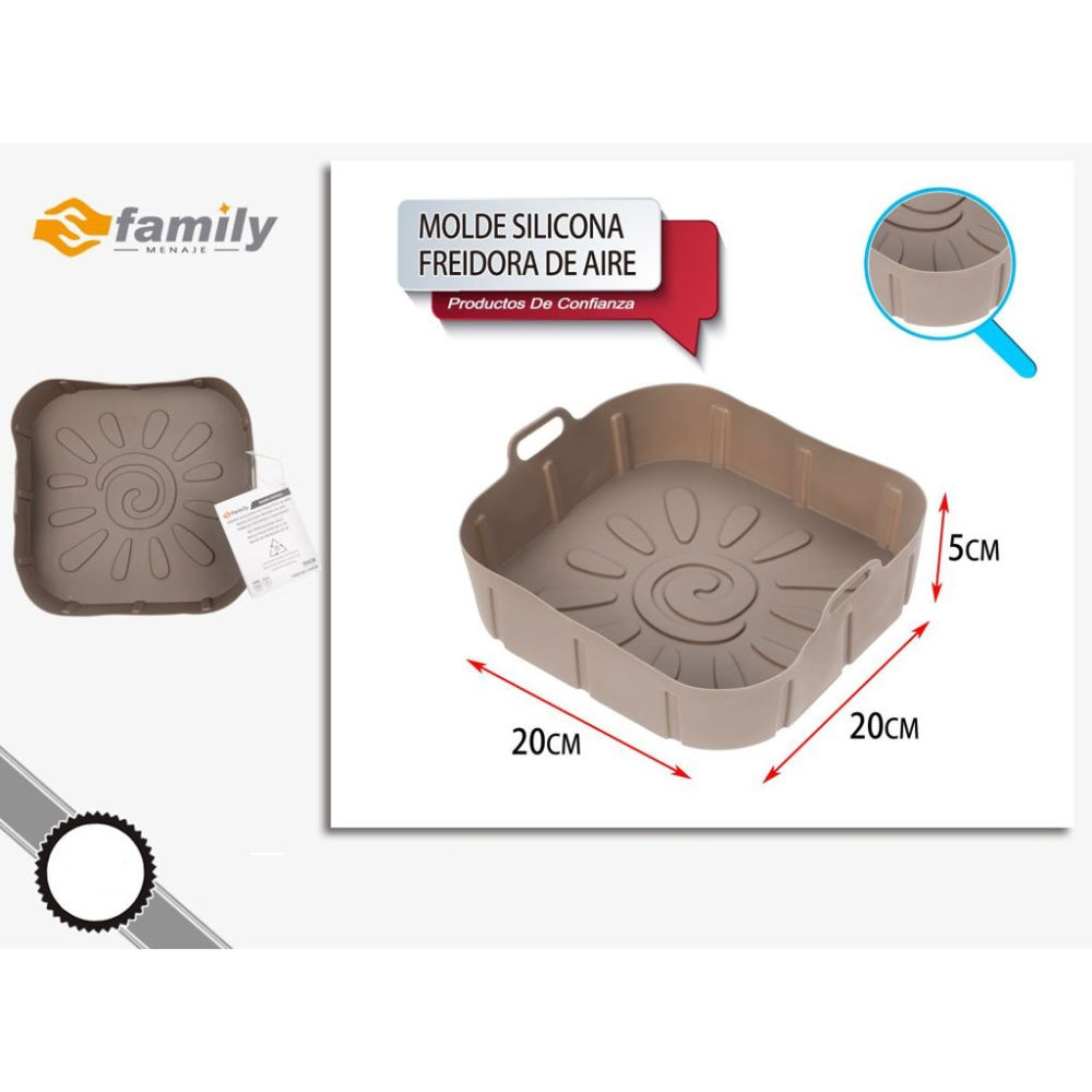 Sfamily Stampo in Silicone per Friggitrice ad Aria - Ø20x20cmS Family