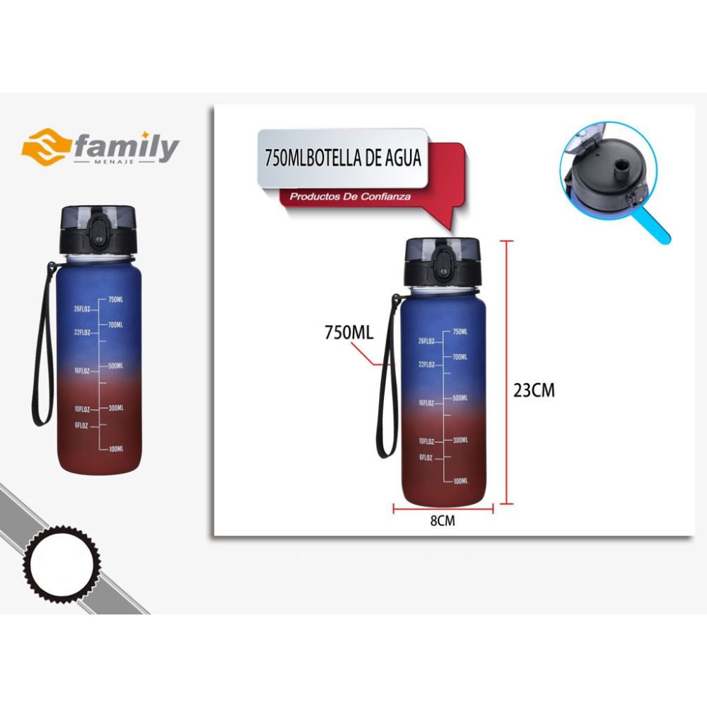 Sfamily Borraccia Sportiva -  750mlS Family