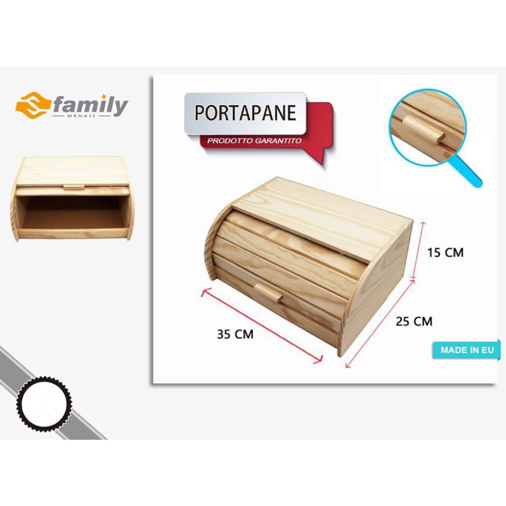 Sfamily Portapane in Legno 35x25x15cmS Family
