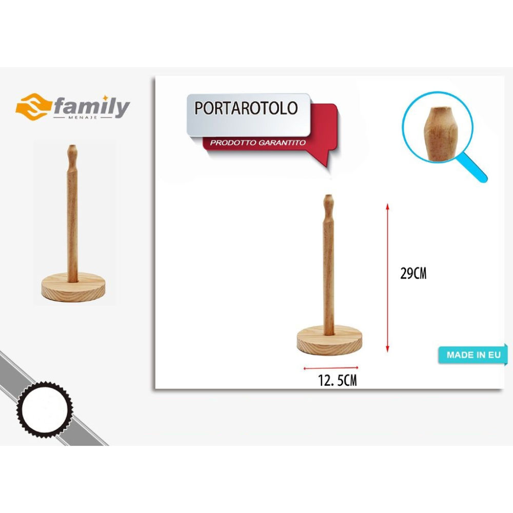 Sfamily Portarotolo in Legno - 29cmS Family