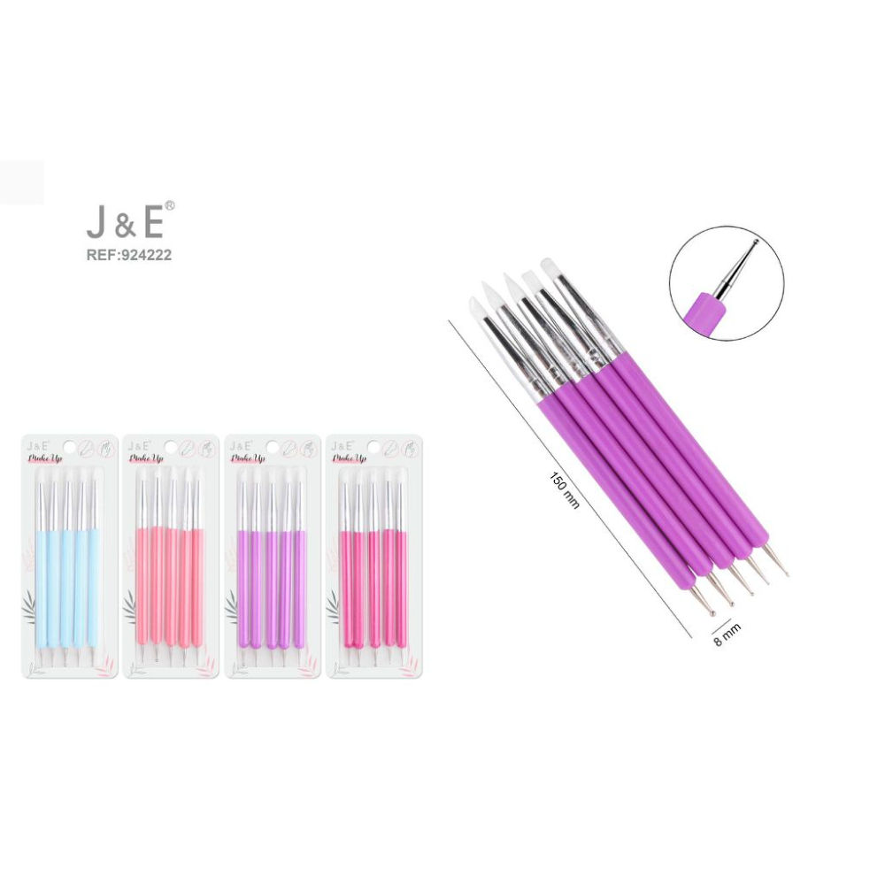 J&E SET PENNELLI NAIL ART 5PZJ&e