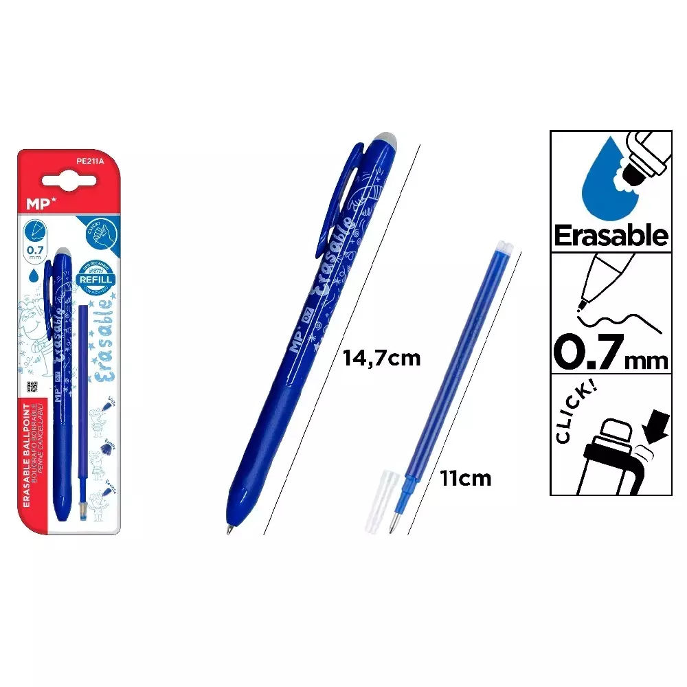 MP PENNA SCATTO CANCELLABILE 0.7MM - BLUMp