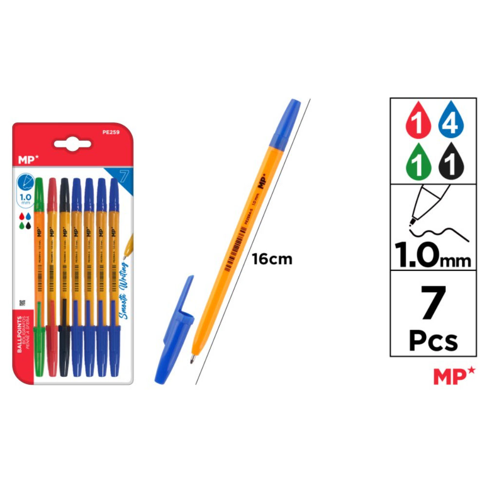MP PENNA SOFT 1.0MM ASSORTITI - 7PZMp