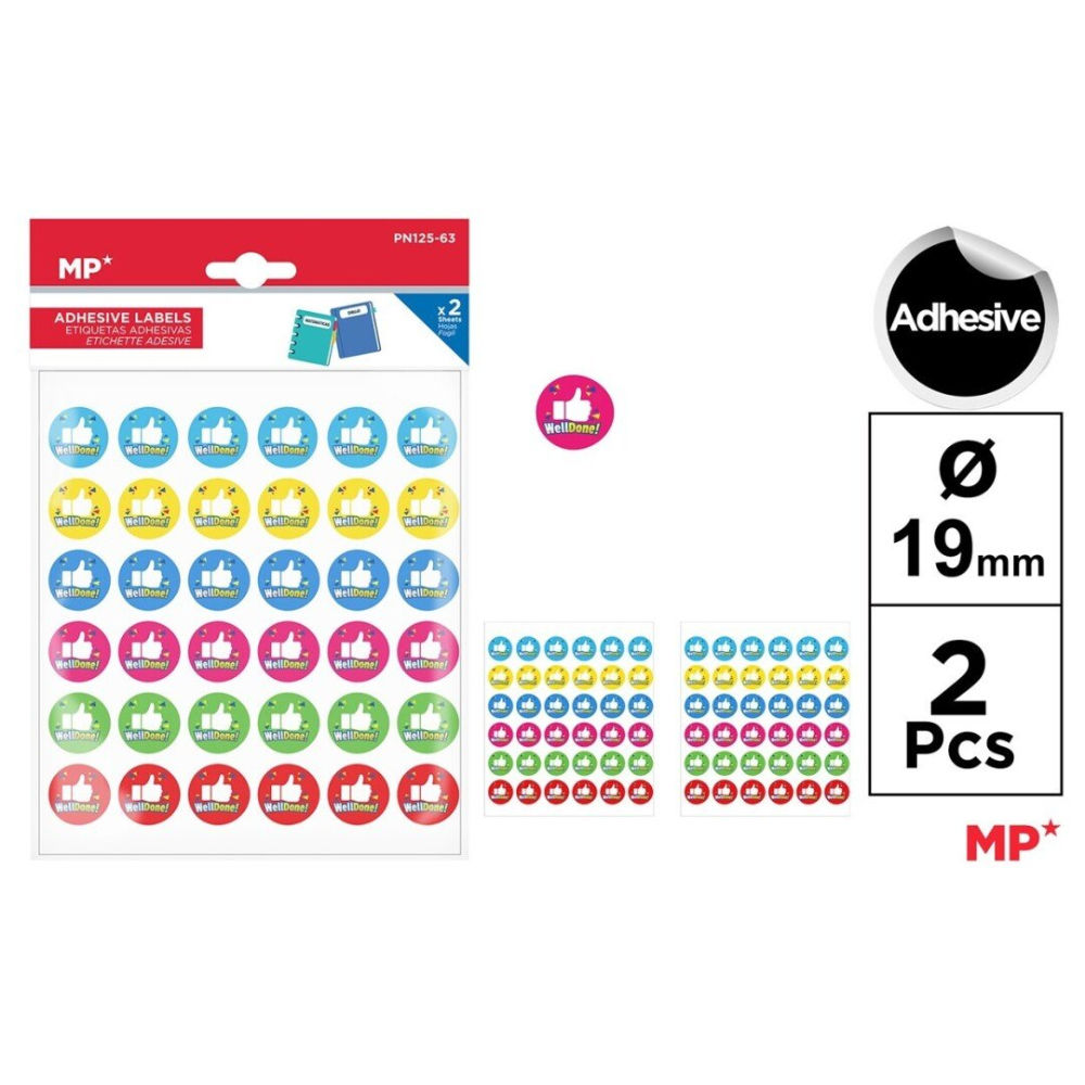 MP STICKERS ADESIVI PN125/63 - WELL DONE!Mp