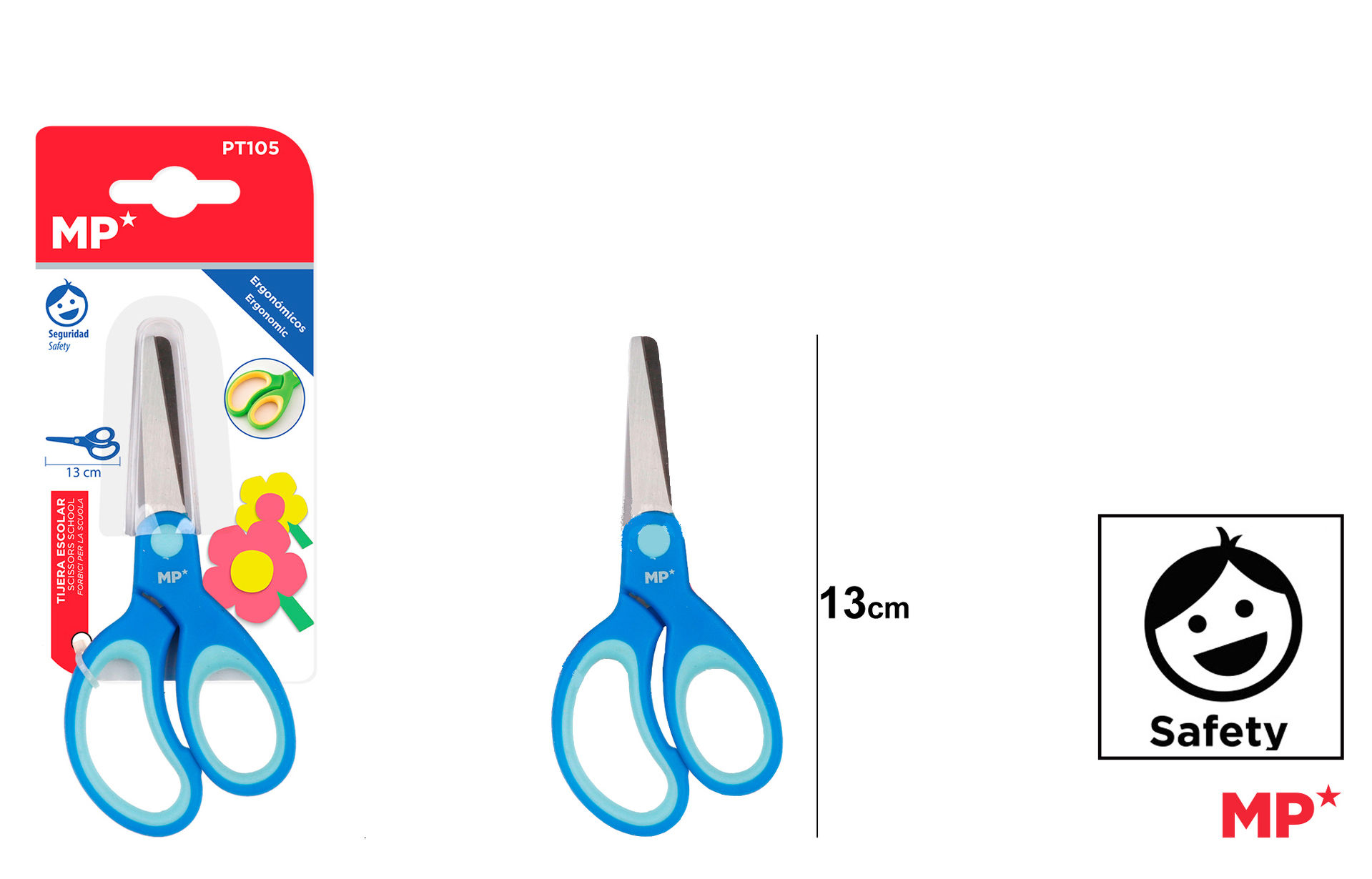 MP FORBICI SCUOLA 13CM C/ASSORTMp