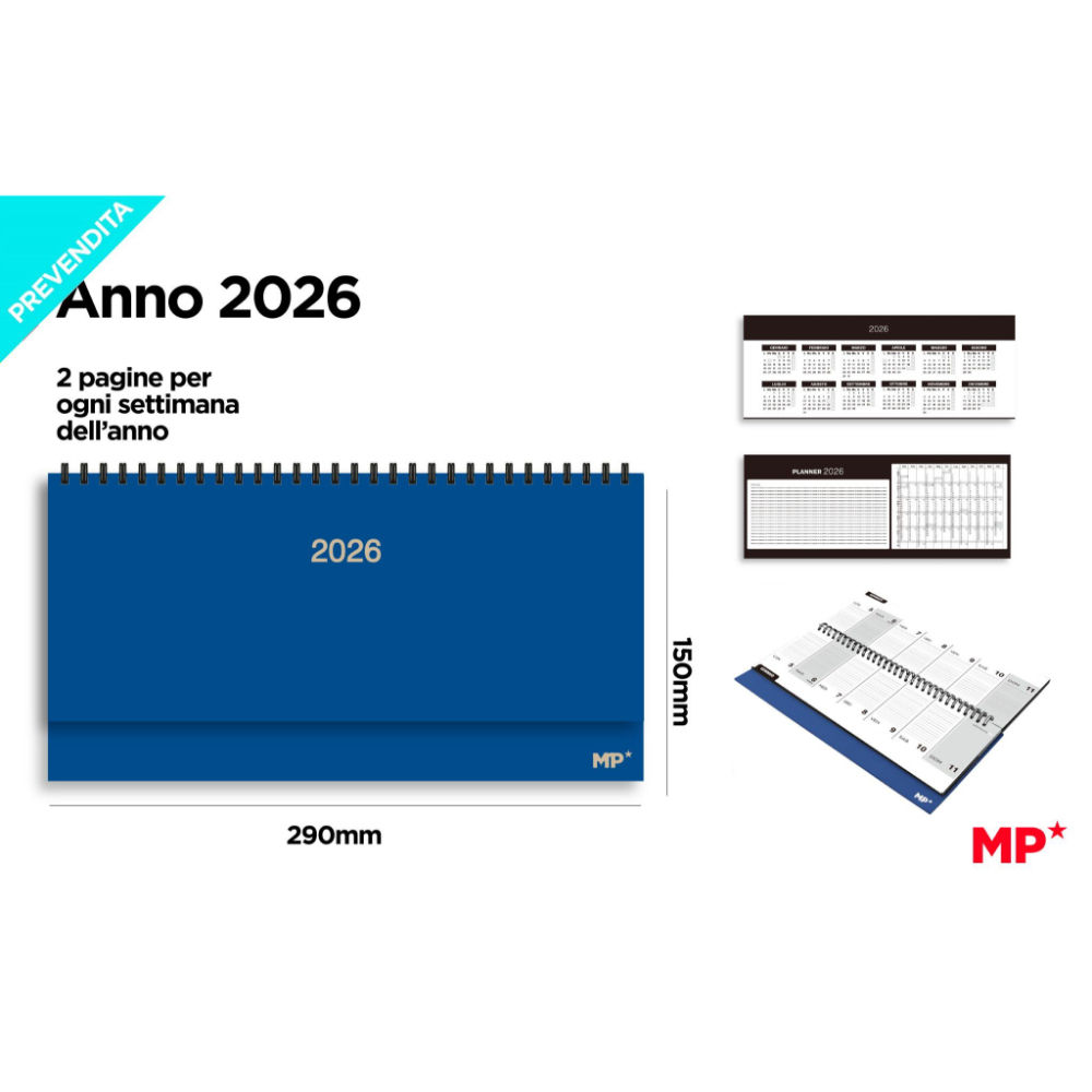 MP AGENDA SETTIMANALE 2025 17X24CM BLUMp
