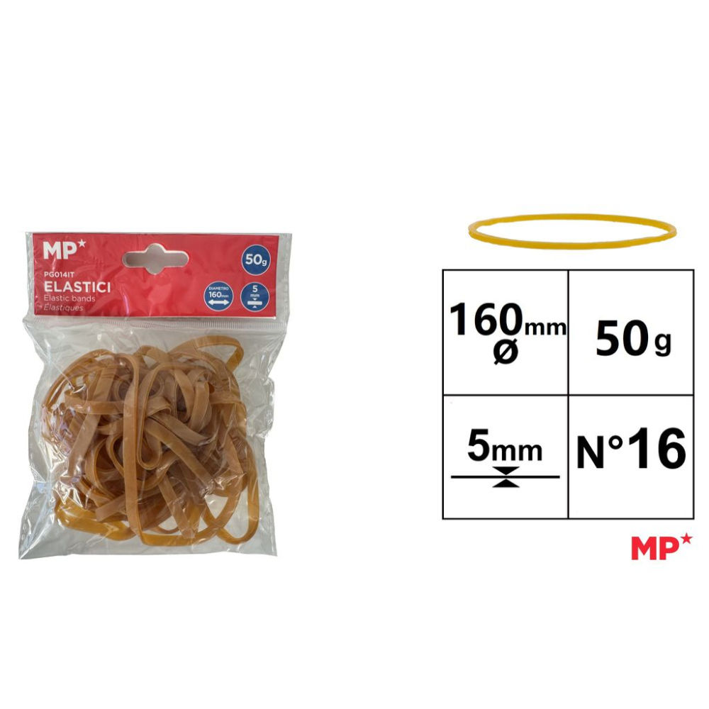 MP ELASTICI 160X5MM CONF. 50GMp