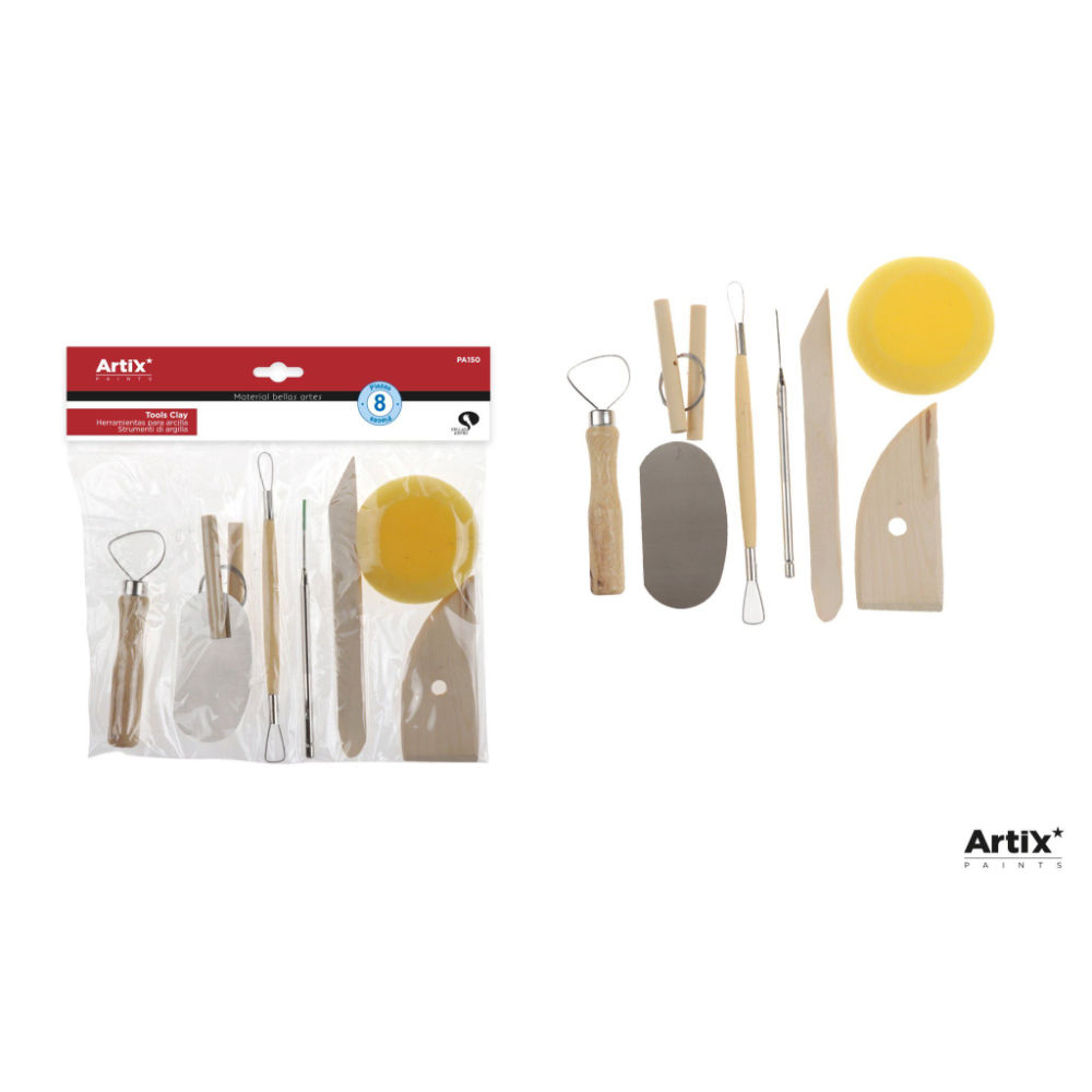 SET DI STRUMENTI PER MODELLARE ARGILLA 8PZLebez