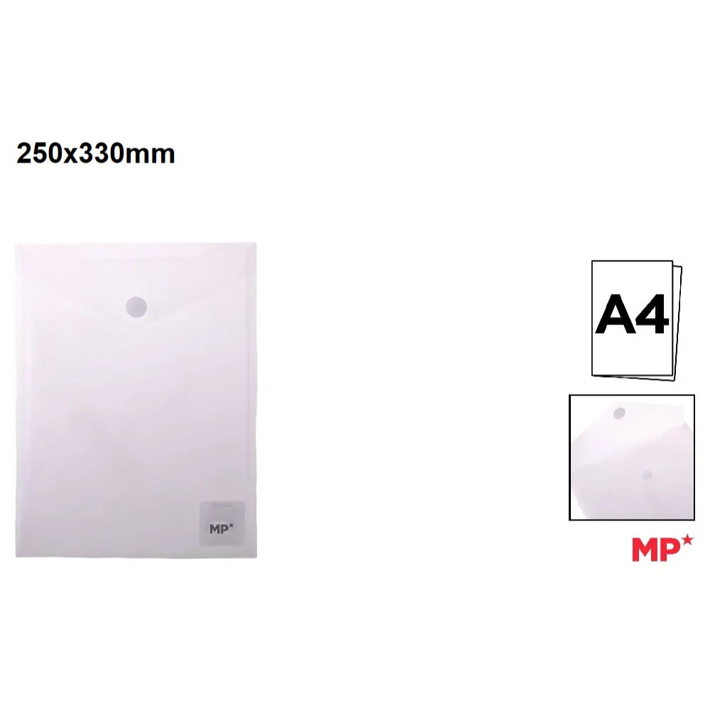 MP BUSTA VERTICALE CHIUSURA VELCRO BIANCO - A4Mp