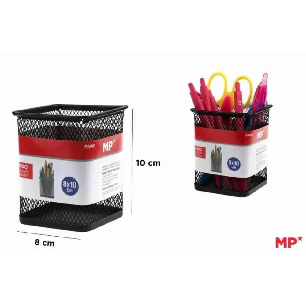 MP PORTAPENNE IN METALLO QUADRATO - NEROMp