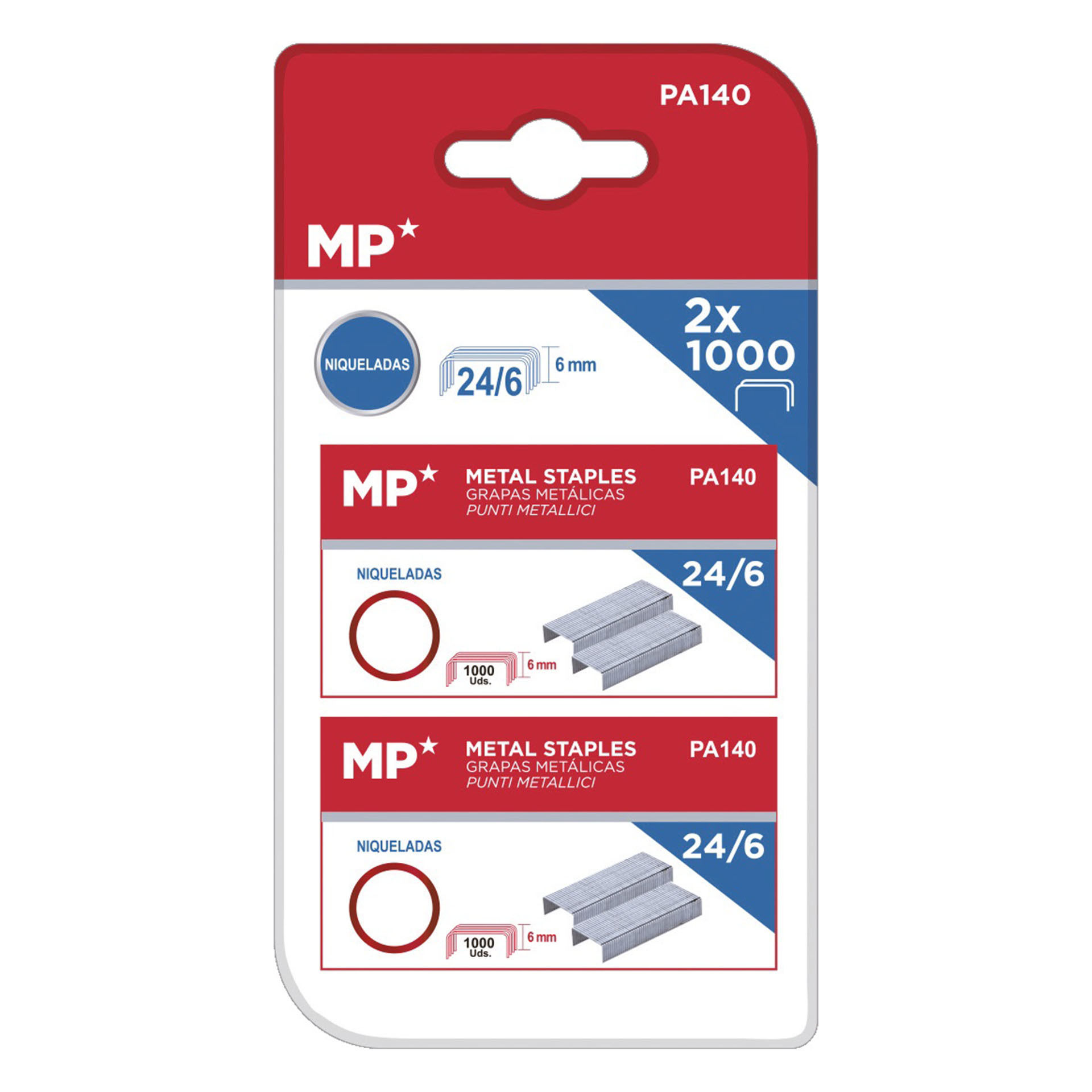 MP PUNTI METALLICI 24/6 CONF. 2*1000PZMp