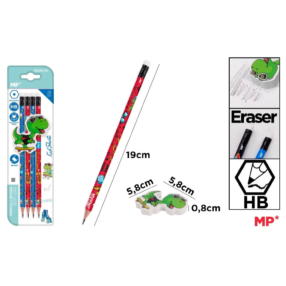 MP MATITE HB CON GOMMA 4PZMp
