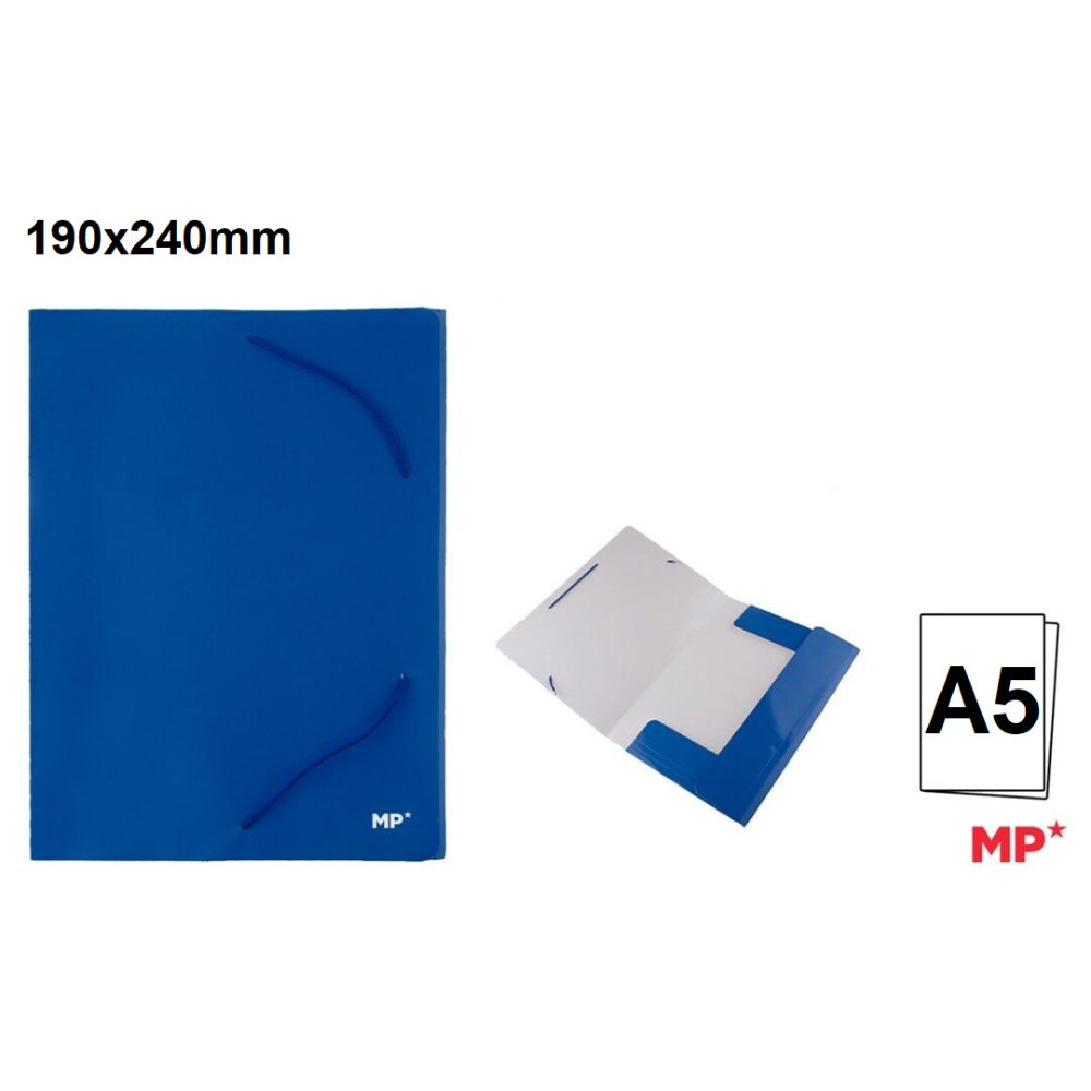 MP CARTELLA 3 LEMBI A5 CHIUSURA ELASTICO BLUMp