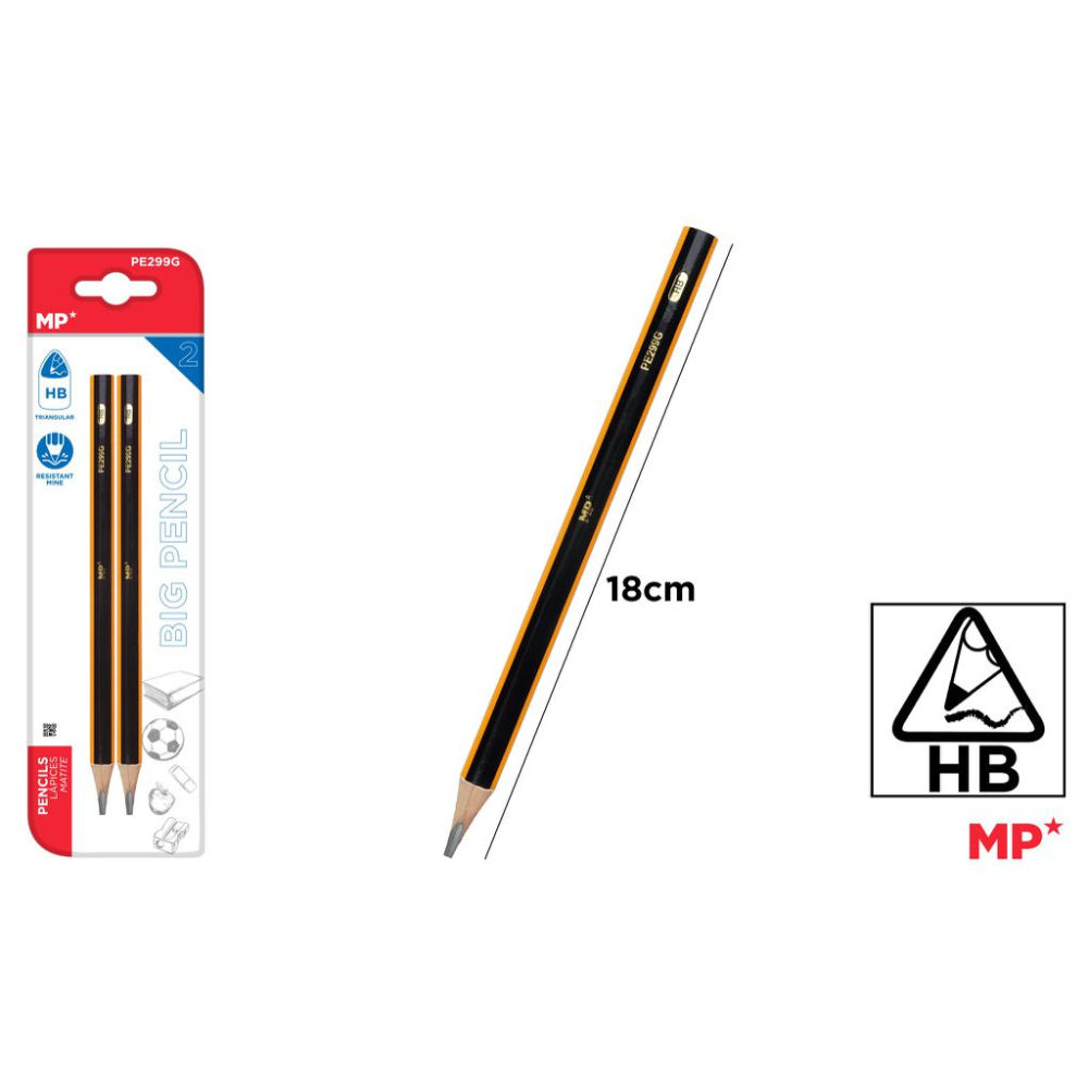 MP MATITA HB TRIANGOLARE JUMBO 2PZMp