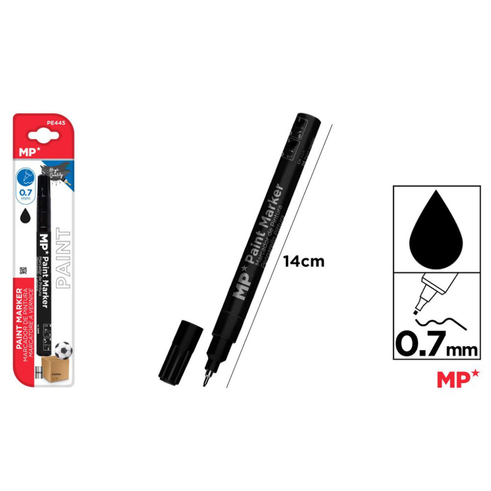 MP MARKER A VERNICE NERO 0.7MMMp
