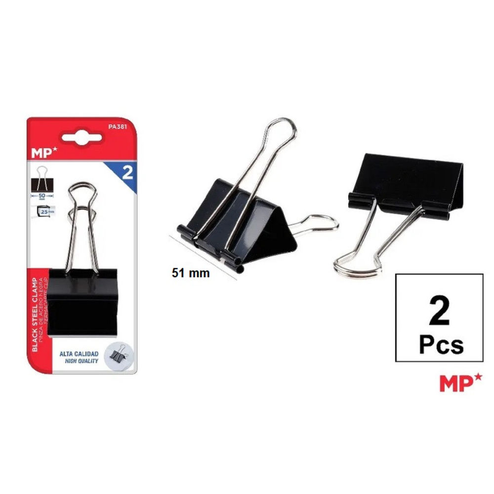 MP CLIP FERMACARTE NERO 51MM - 2PZMp