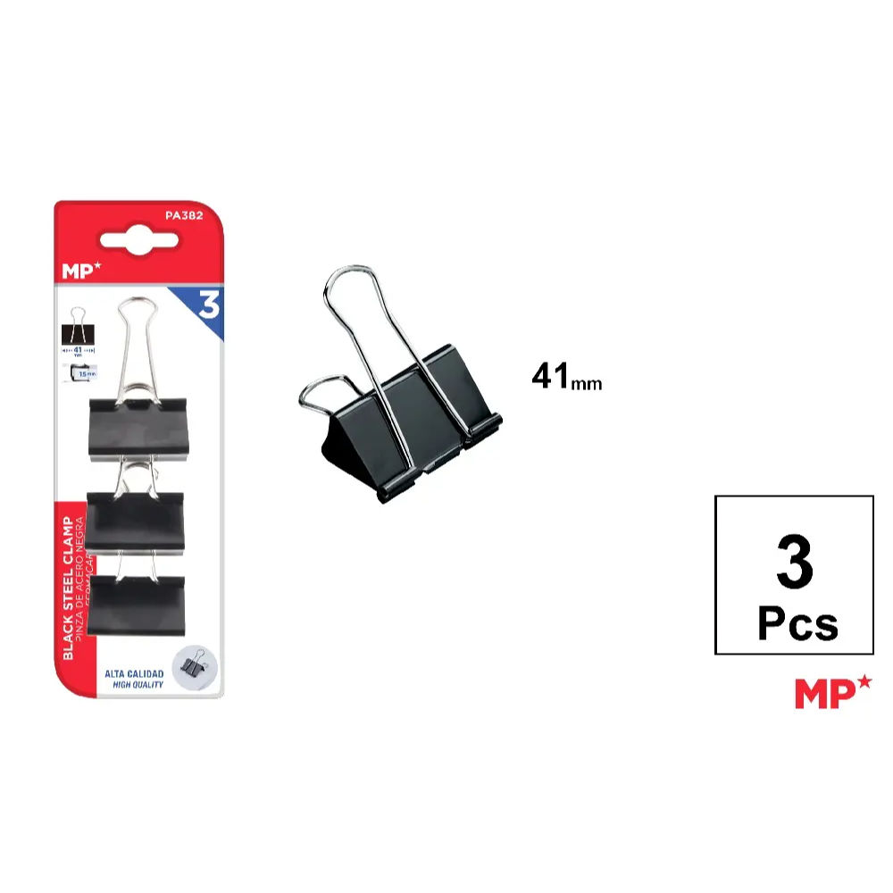 MP CLIP FERMACARTE NERO 41MM - 3PZMp