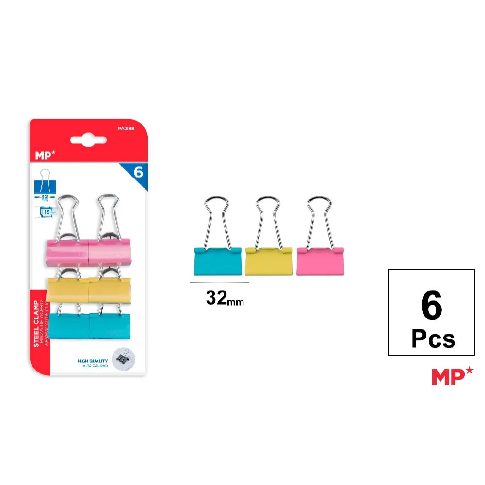 MP CLIP FERMACARTE COLORATO 32MM - 6PZMp