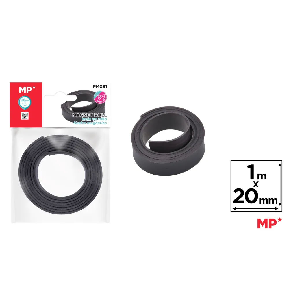MP ROTOLO NASTRO MAGNETICO 100*2CM NEROMp