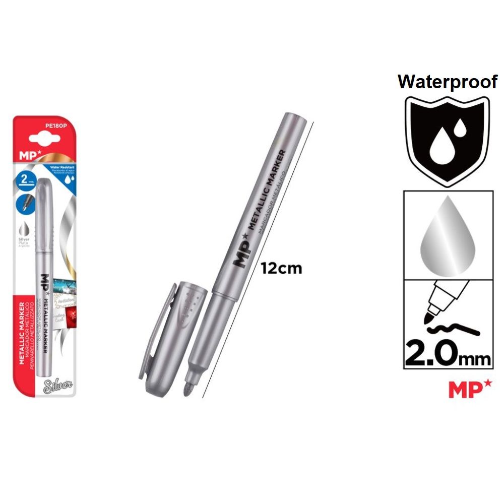 MP MARKER METALLIC TONDA 2.0MM ARGENTOMp