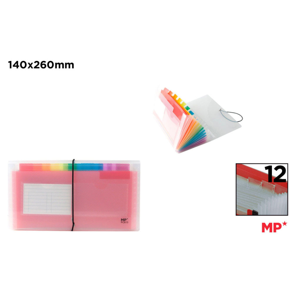 MP CARTELLA SOFFIETTO 26*14CM 12 DIVISORI CH. ELASMp