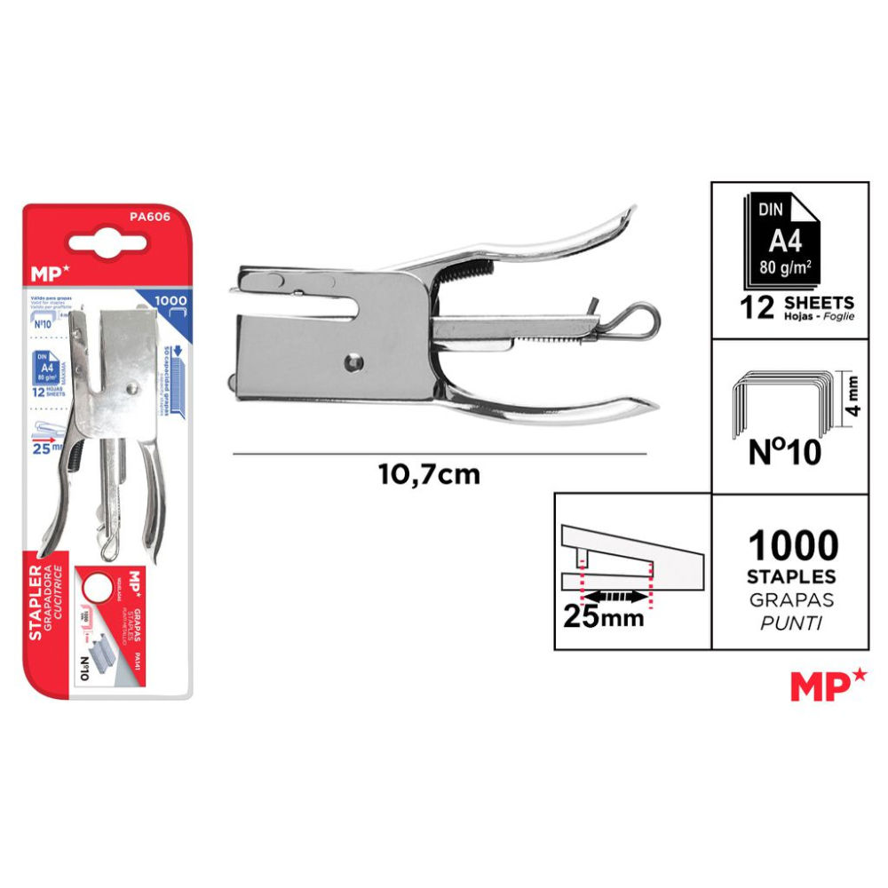 MP PINZATRICE S N°10 METAL + RICARICA PUNTI METALLMp