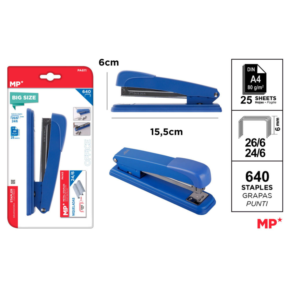 MP PINZATRICE DA BANCO 24/6 26/6 METAL + RICARICAMp
