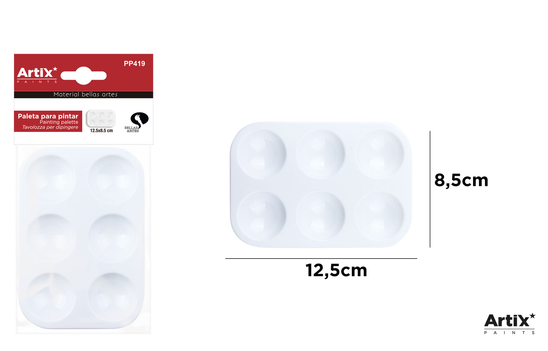 ARTIX TAVOLOZZA RETTANGOLARE 19*13CMArtix