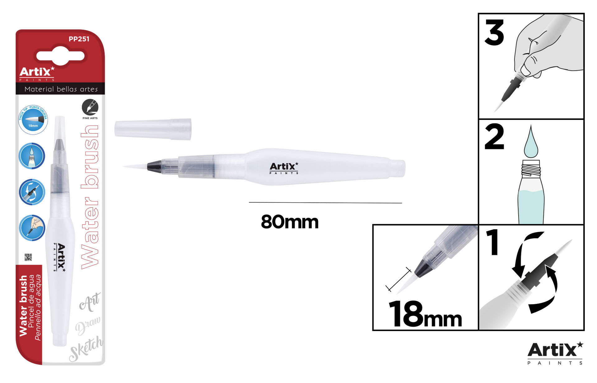 ARTIX PENNELLO P/SPESSA SERBATOIO RICARICABILEArtix