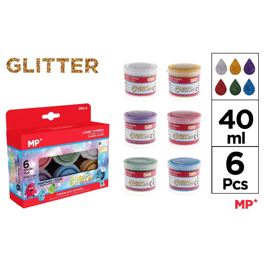 MP SET DI TEMPERE IN 6 COLORI SHINY 15MLMp
