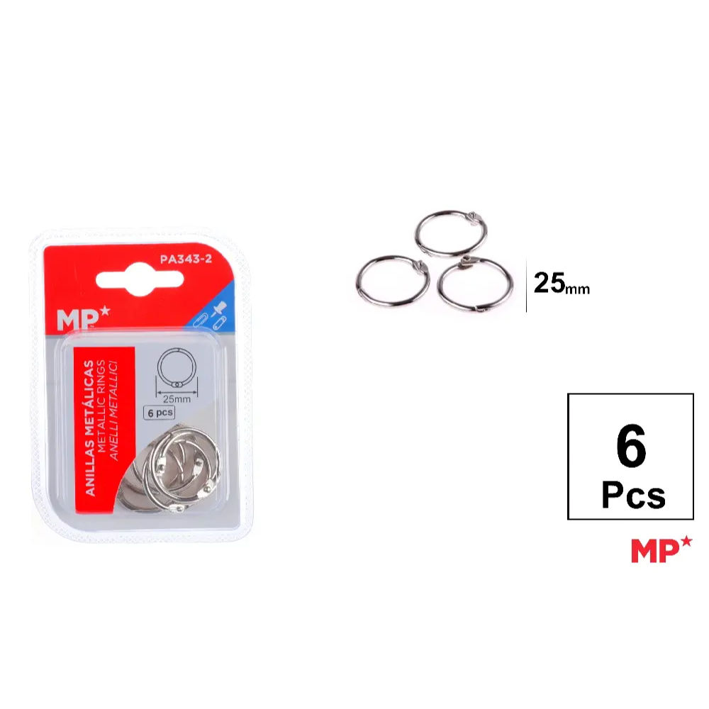 MP ANELLI PER RILEGATURA 25MM - 6PZMp