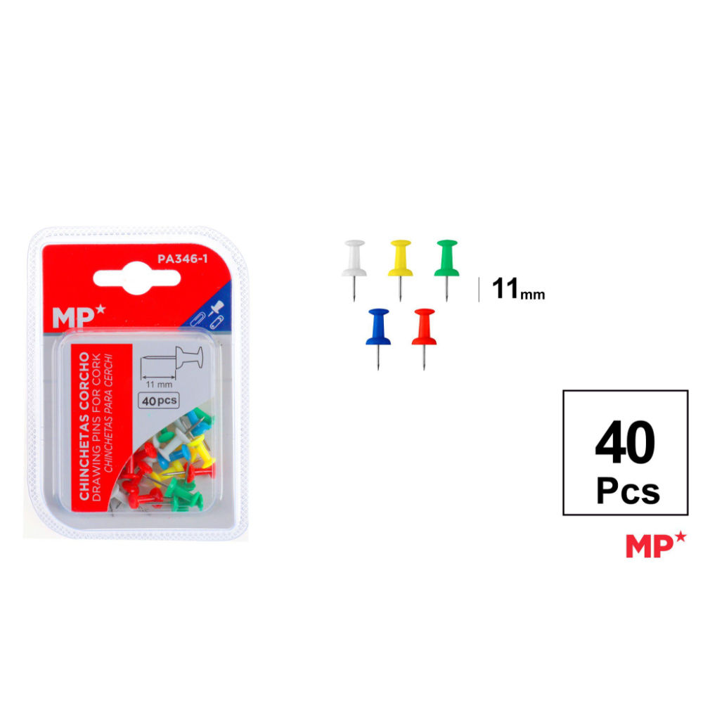 MP SPILLI CARTOGRAFICI 11MM 40PZ COL. ASS.Mp