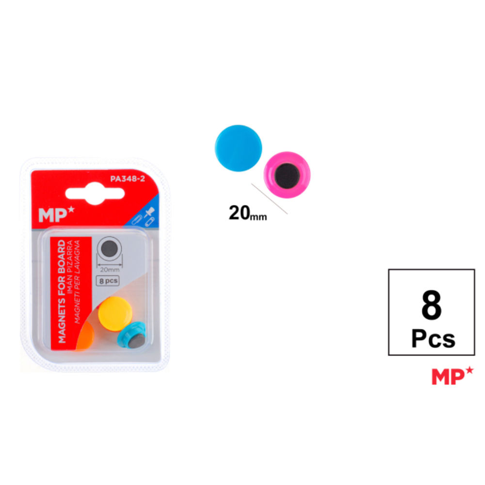 MP MAGNETI ROTONDI 20MM FLUO - 8PZMp