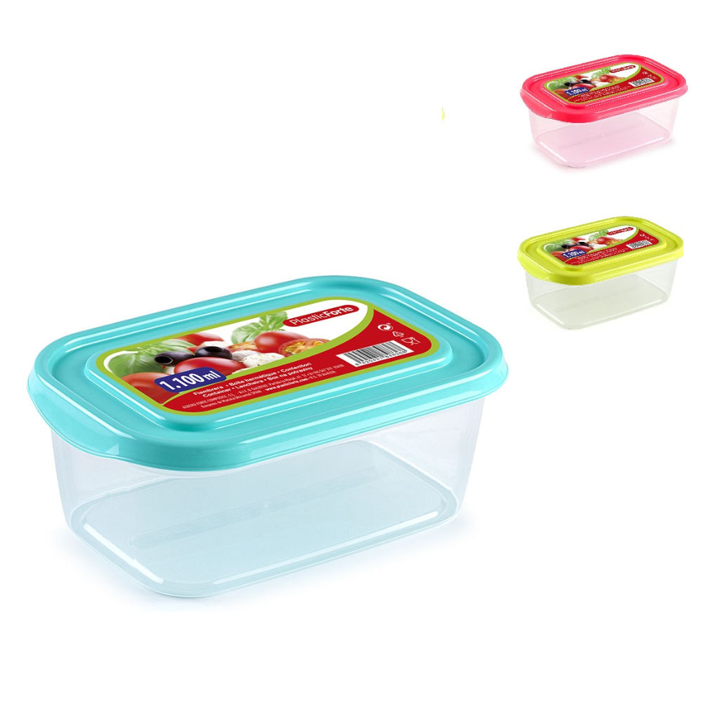 CONTENITORE BASIC RETTANGOLARE 1,1 LPlastic Forte