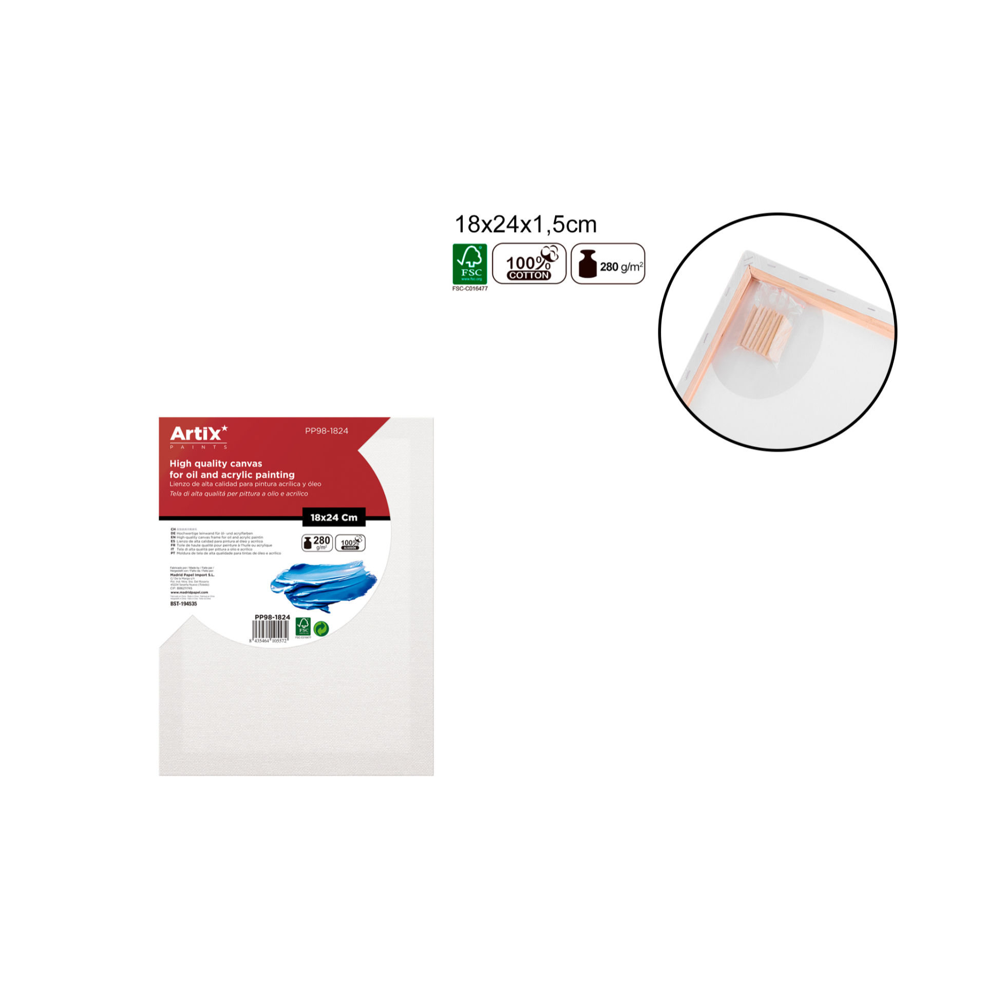 ARTIX TELA 18X24X1,5CMArtix