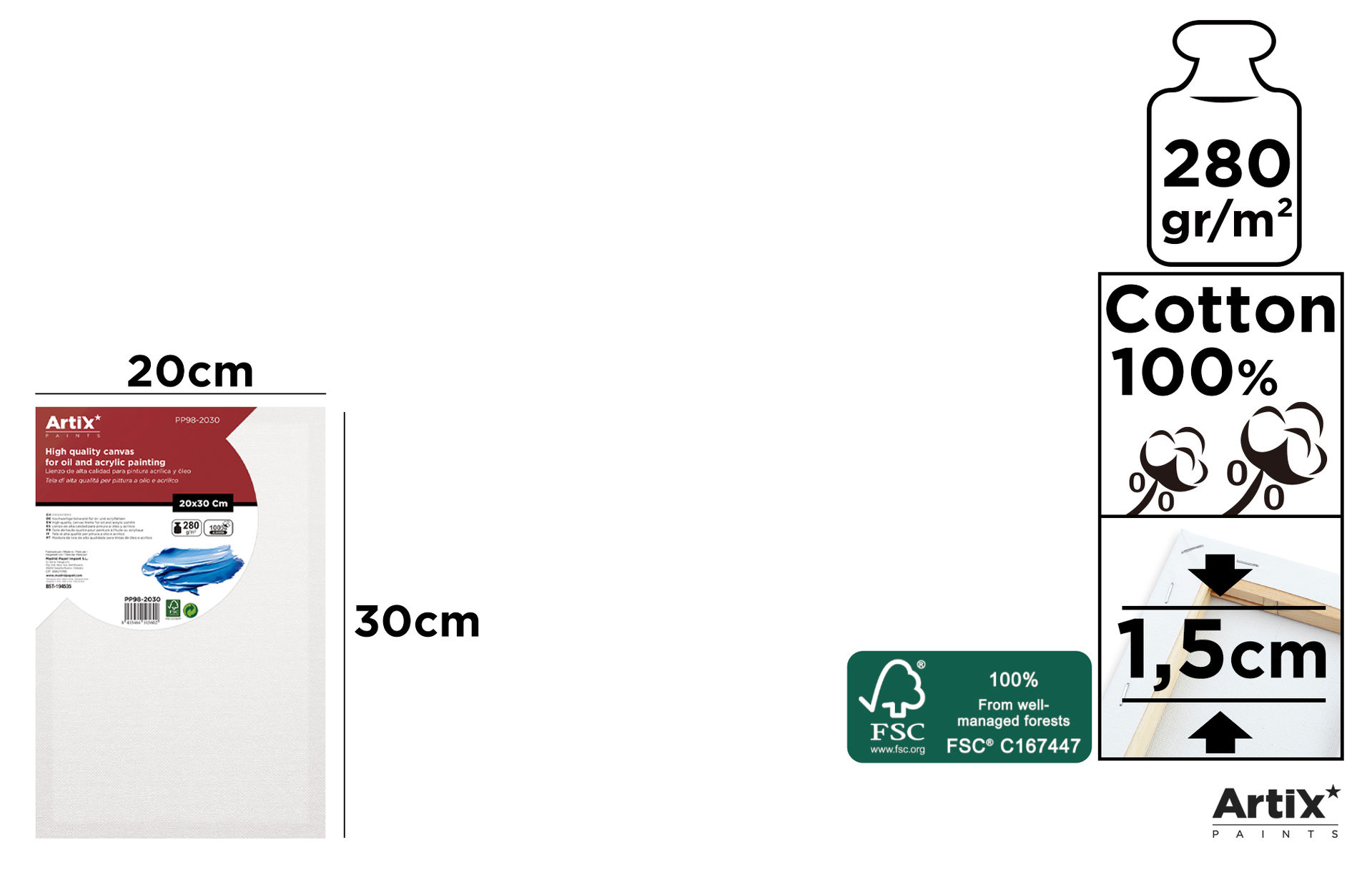 ARTIX TELA 20X30X1,5CMArtix