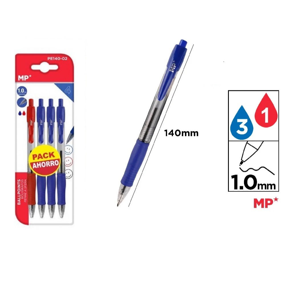 MP PENNA SCATTO 1.0MM 3*B/R - 4PZMp