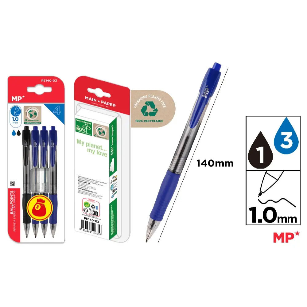MP PENNA SCATTO 1.0MM 3*B/N - 4PZMp