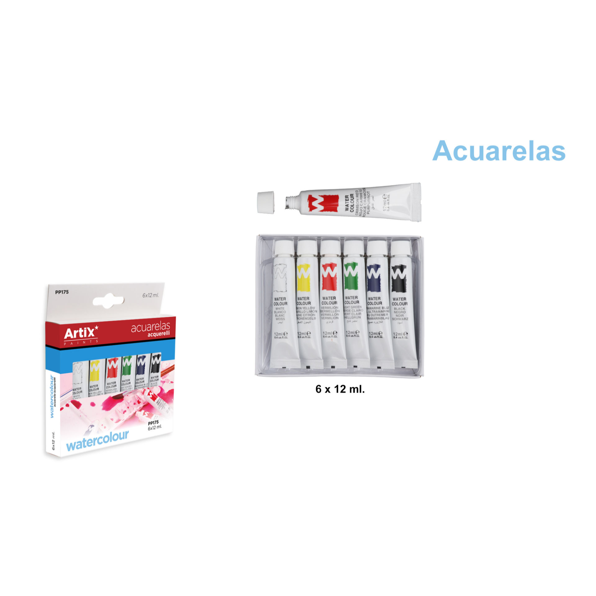 ARTIX ACQUERELLI PROF 6PZ TUBOArtix