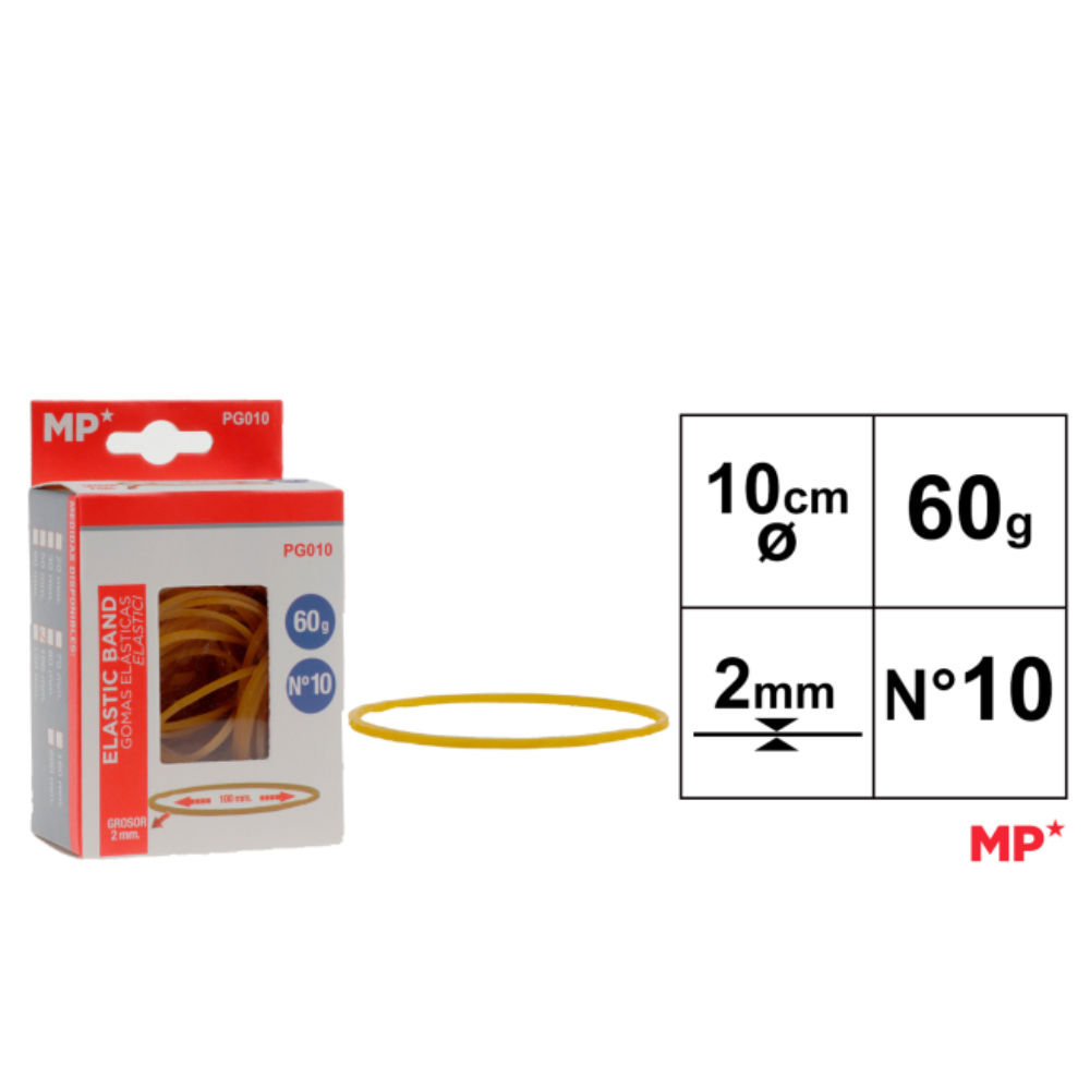 MP ELASTICI N°10 - 100x2MM GIALLO - 60gMp