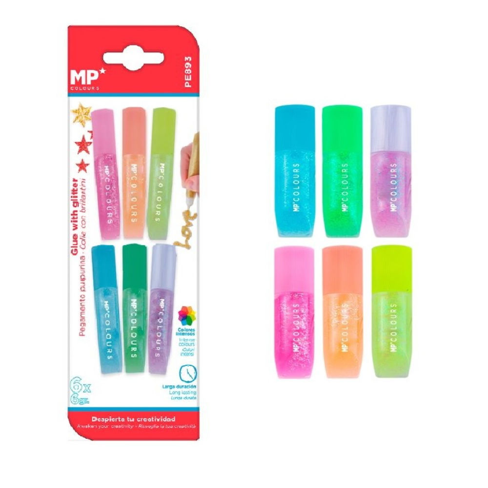 MP COLLA LIGHT GLITTER TUBETTI 6g - 6PZMp