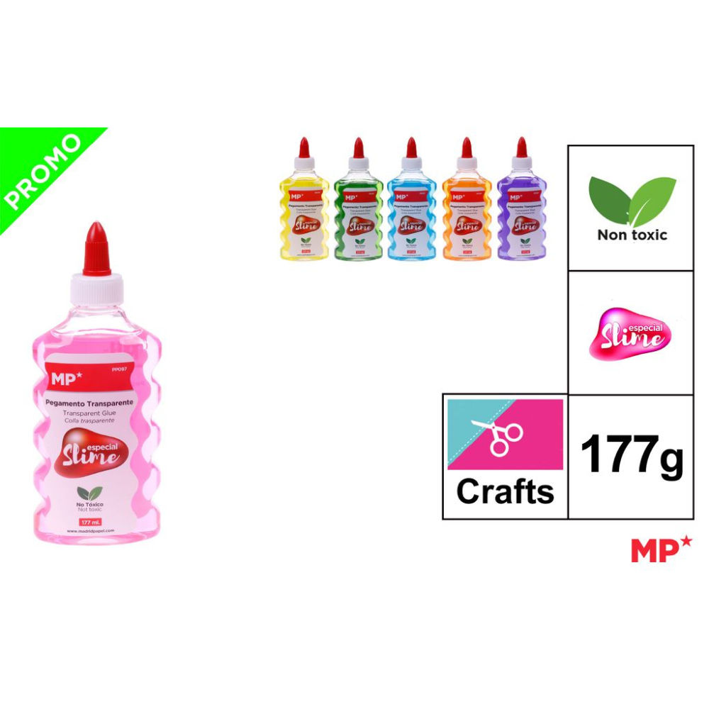 MP COLLA C/GLITTER COL.ASS. TRASPARENTI 177MLMp