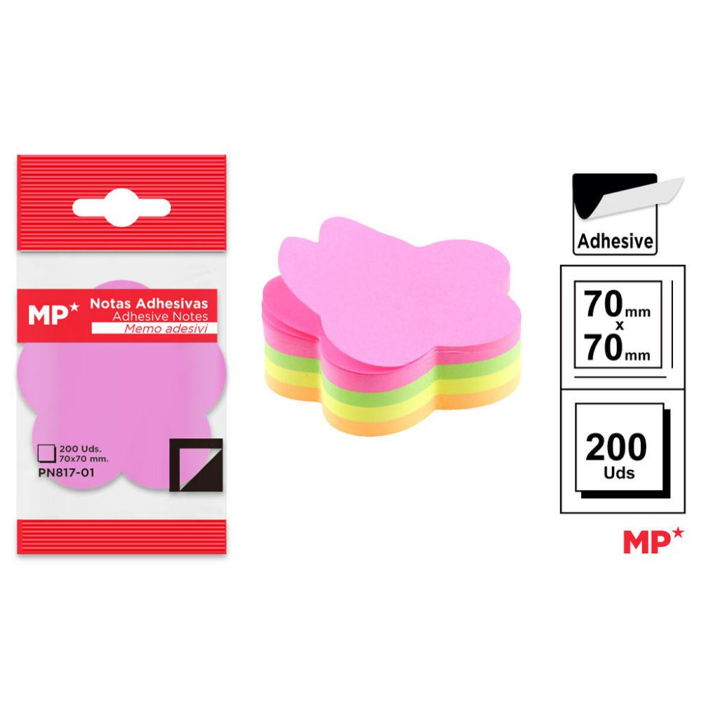 MP FOGLIETTI ADESIVI RIMOVIBILI 7*7CM 200F COL. ASMp