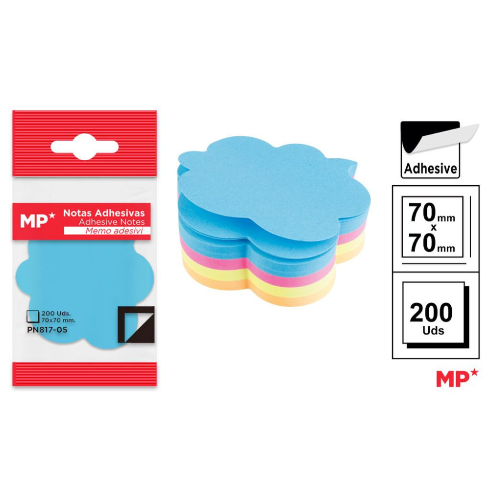 MP FOGLIETTI ADESIVI RIMOVIBILI 7*7CM 200F COL. ASMp