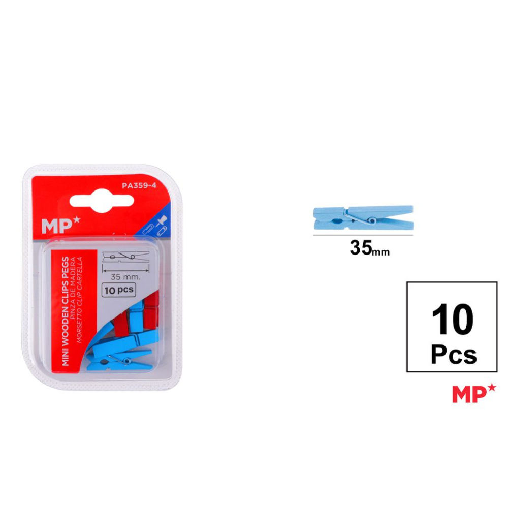 MP MOLLETTE IN LEGNO 35MM CONF. 10PZ COL. ASS.Mp