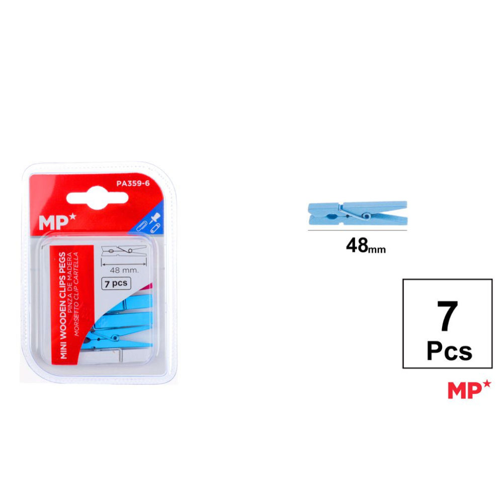 MP MOLLETTE IN LEGNO 48MM CONF. 7PZ COL. ASS.Mp