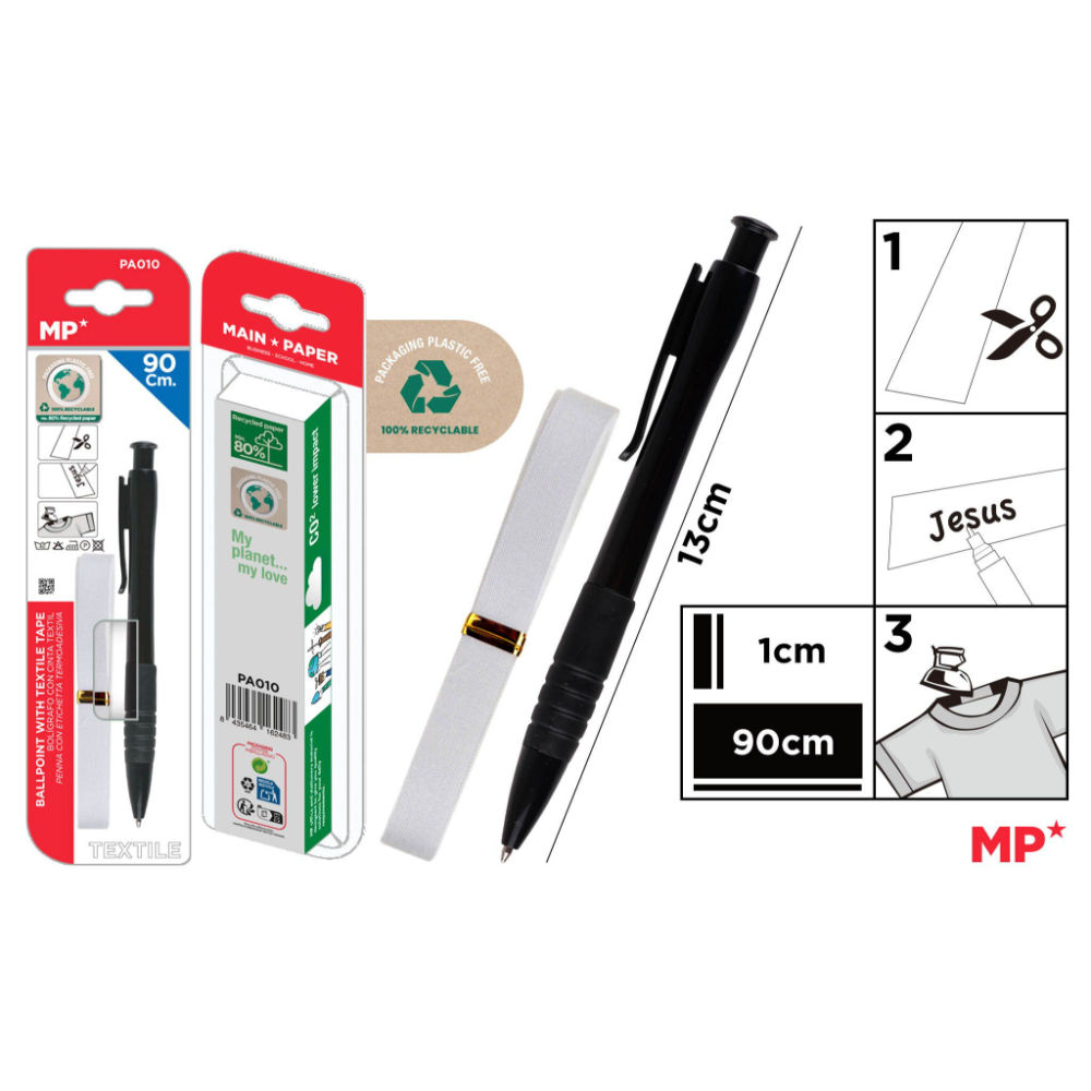 PENNA CON ETICHETTA TERMOADESIVA PERSONALIZZABILMp