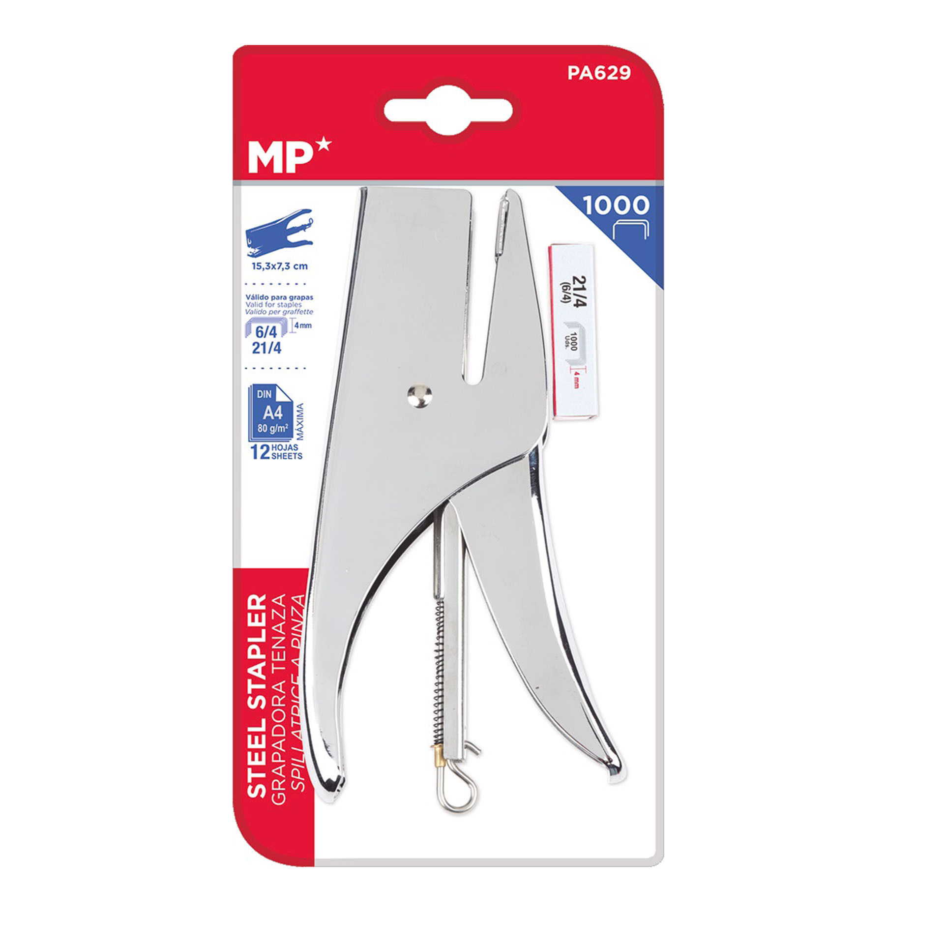 MP PINZATRICE 15.3X7.3CM 6/4 21/4 METAL RICARICAMp