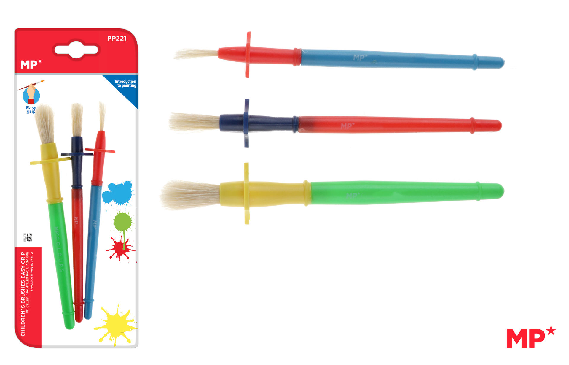 SET DI 3 PENNELLI PER BAMBINILebez